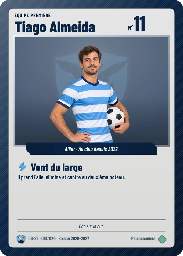 Carte d’exemple fictive, inspiration Carte de jeu · Football