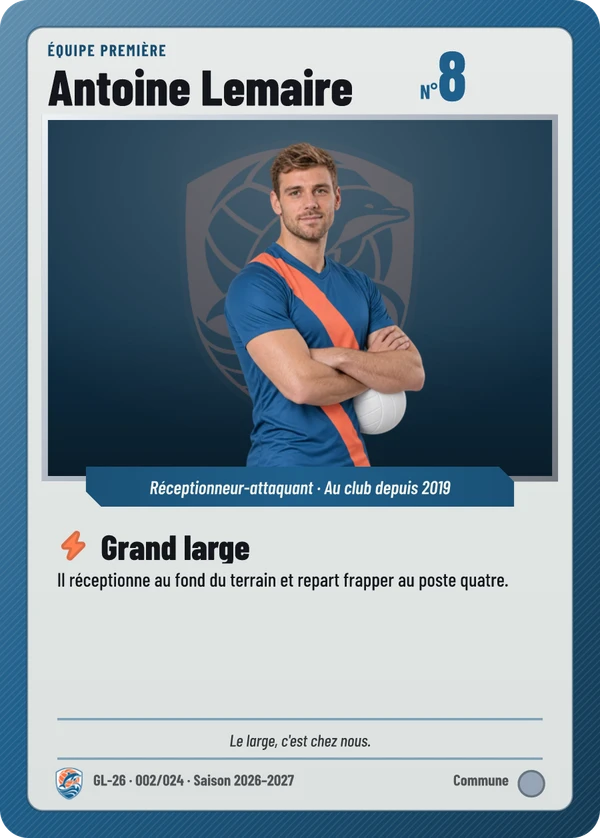Carte d’exemple fictive, inspiration Carte de jeu · Volley
