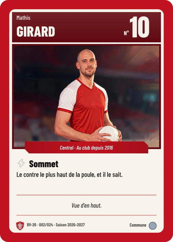 Carte d’exemple fictive, inspiration Classique · Volley