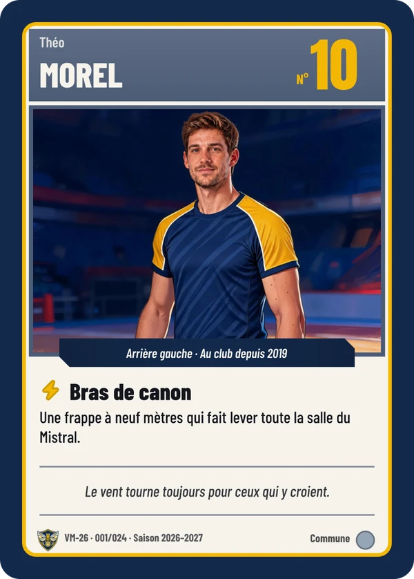 Carte d’exemple fictive, inspiration Classique · Handball