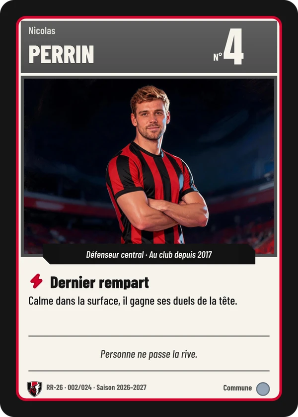 Carte d’exemple fictive, inspiration Classique · Football