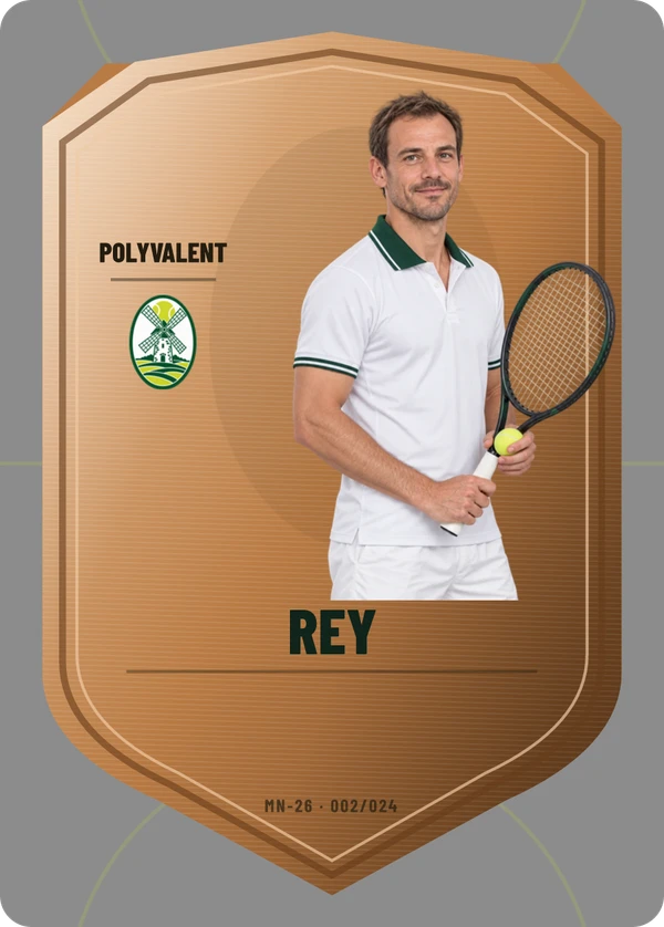 Carte d’exemple fictive, inspiration Écu de métal · Tennis