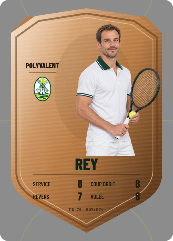 Recto de l’inspiration Écu de métal · Tennis