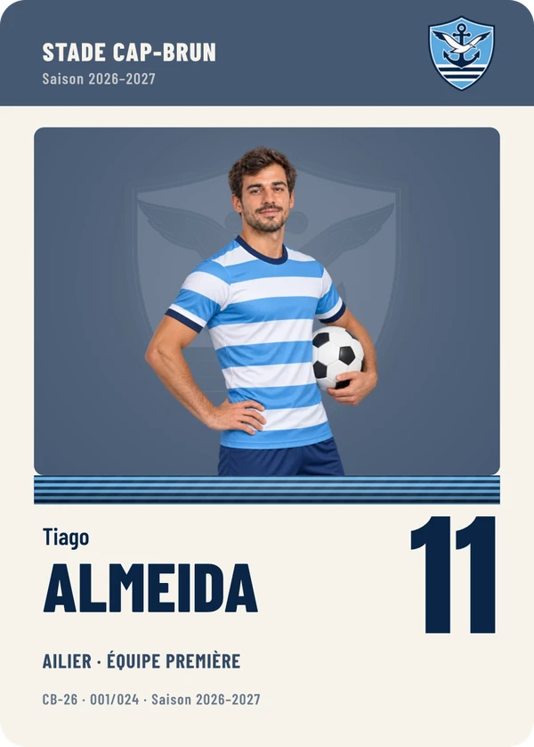 Carte d’exemple fictive, inspiration Équipe · Football