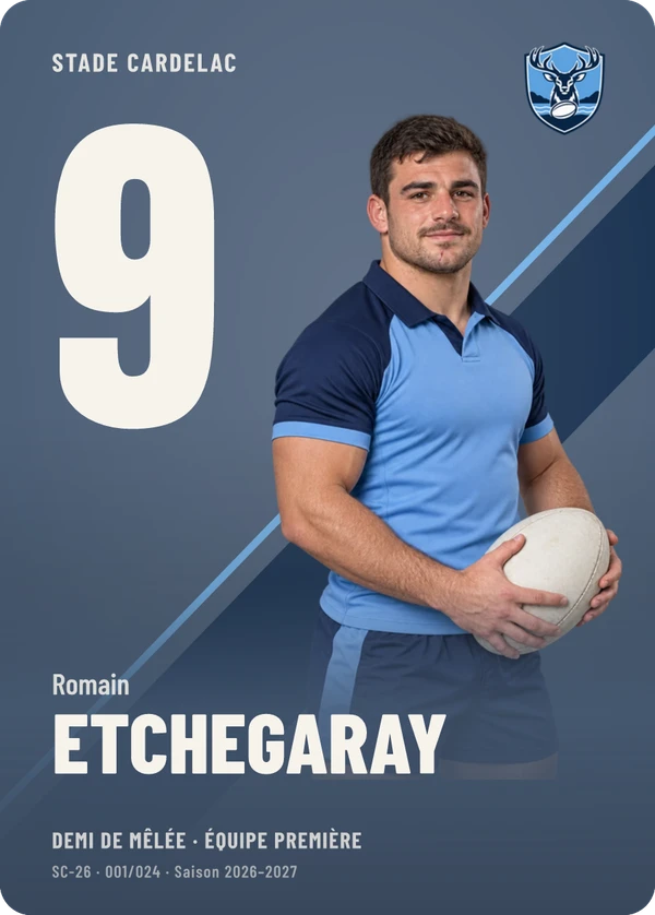 Carte d’exemple fictive, inspiration Impact · Rugby à XV