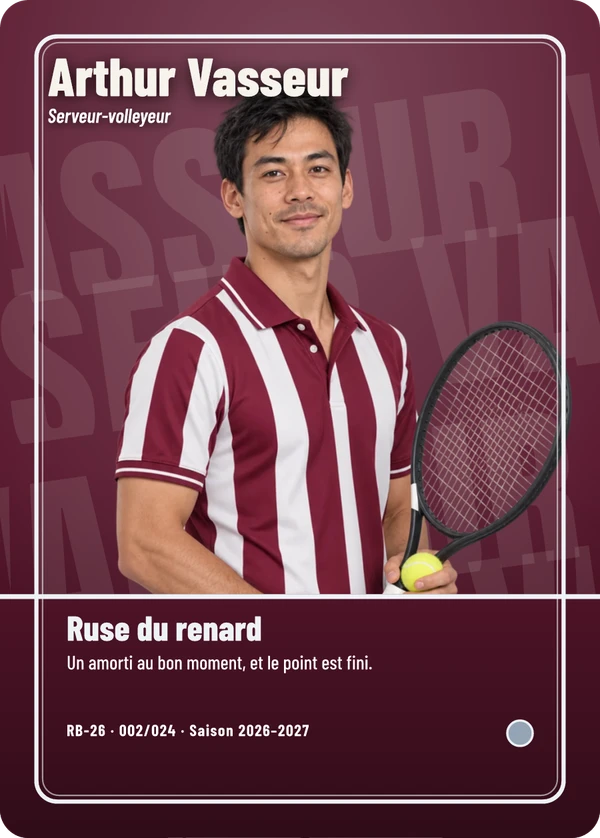 Carte d’exemple fictive, inspiration Pleine image · Tennis