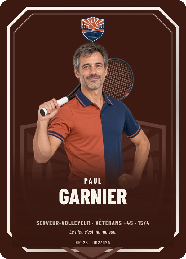 Carte d’exemple fictive, inspiration Prestige · Tennis