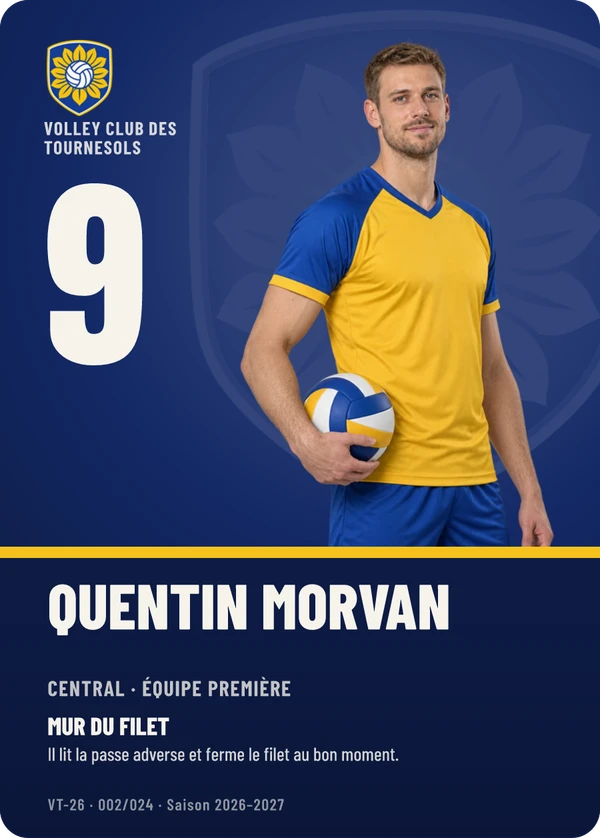 Carte d’exemple fictive, inspiration Profil · Volley