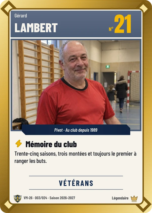 Carte Classique de Gérard Lambert, photo de téléphone, non détourée, HBC Val-Mistral (exemple fictif)