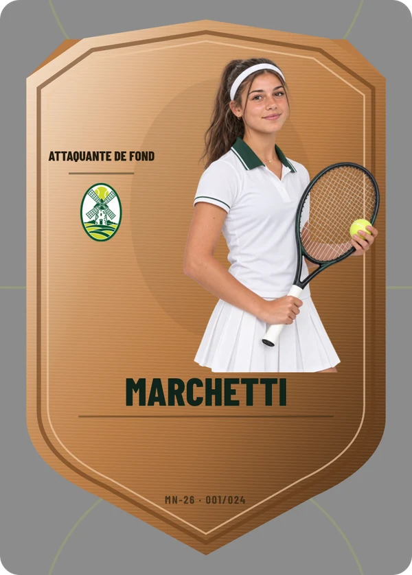 Carte Écu de métal de Zoé Marchetti, photo détourée, TC du Moulin-Neuf (exemple fictif)
