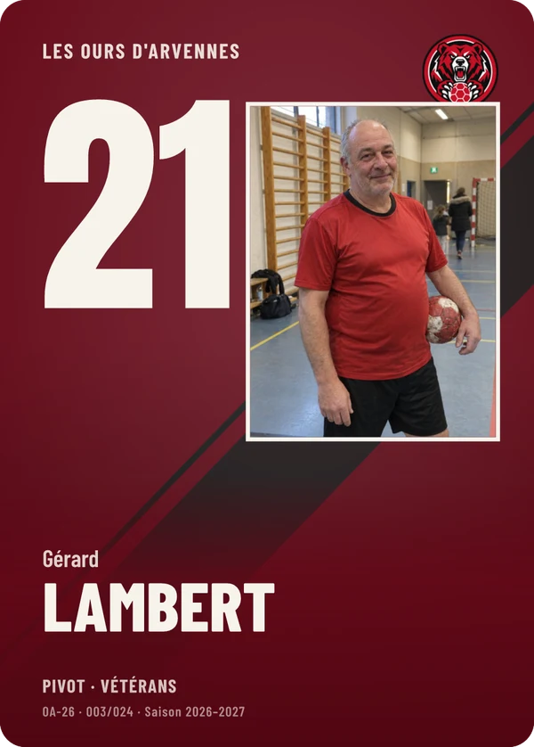 Carte Impact de Gérard Lambert, photo de téléphone, non détourée, Les Ours d'Arvennes (exemple fictif)