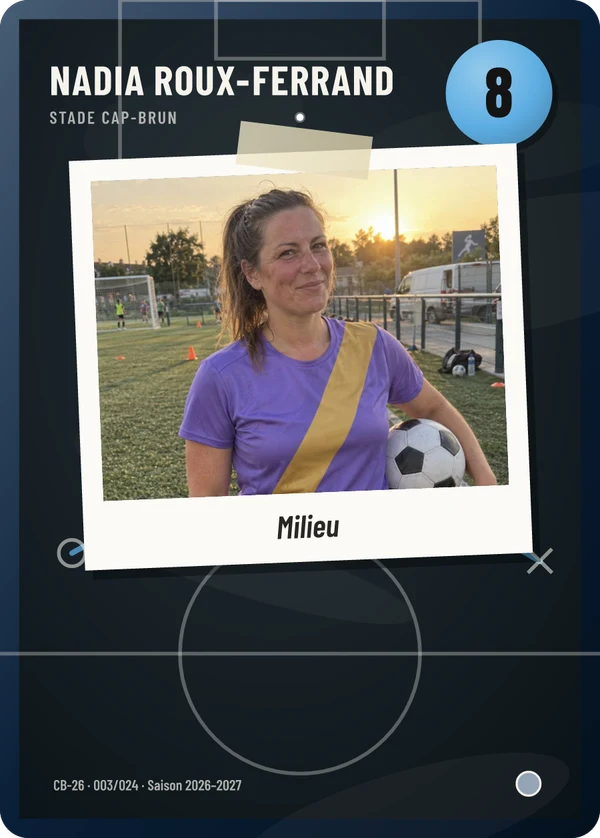 Carte Tableau tactique de Nadia Roux-Ferrand, photo de téléphone, non détourée, Stade Cap-Brun (exemple fictif)