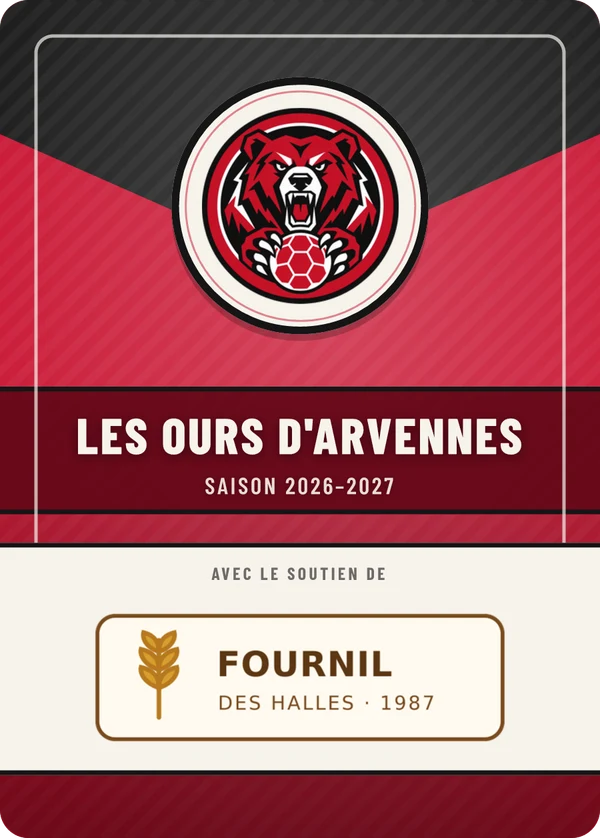 Verso de Les Ours d'Arvennes, avec le logo d’un partenaire fictif
