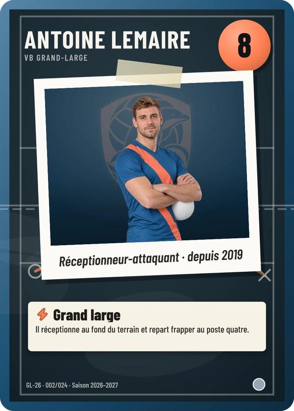 Carte d’exemple fictive, inspiration Tableau tactique · Volley