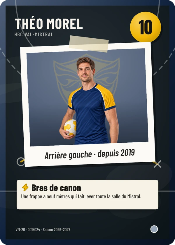 Carte d’exemple fictive, inspiration Tableau tactique · Handball